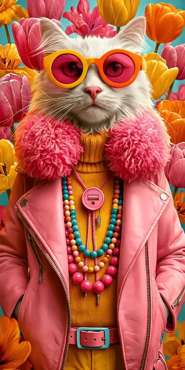 时尚帅气的猫咪